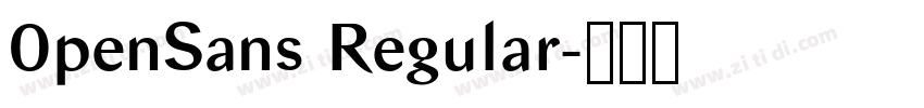 0penSans Regular字体转换